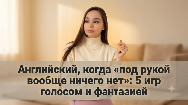 Английский, когда «под рукой вообще ничего нет»: 5 игр голосом и фантазией (очередь, ожидание, скука)