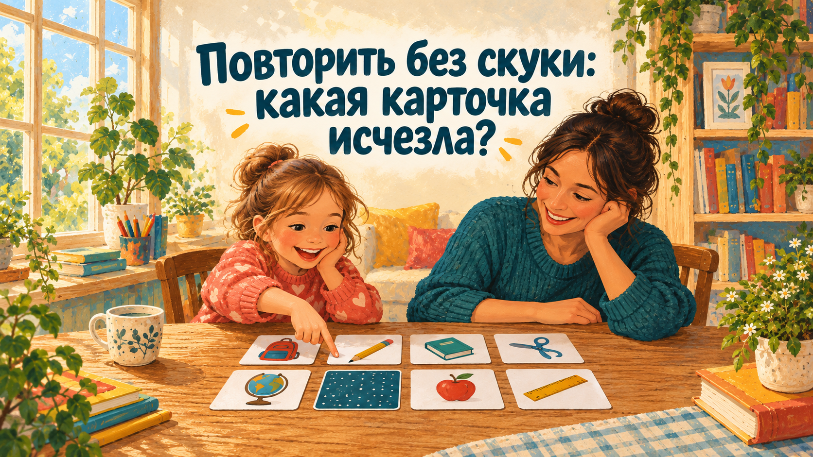 Повторить без скуки: какая карточка исчезла?